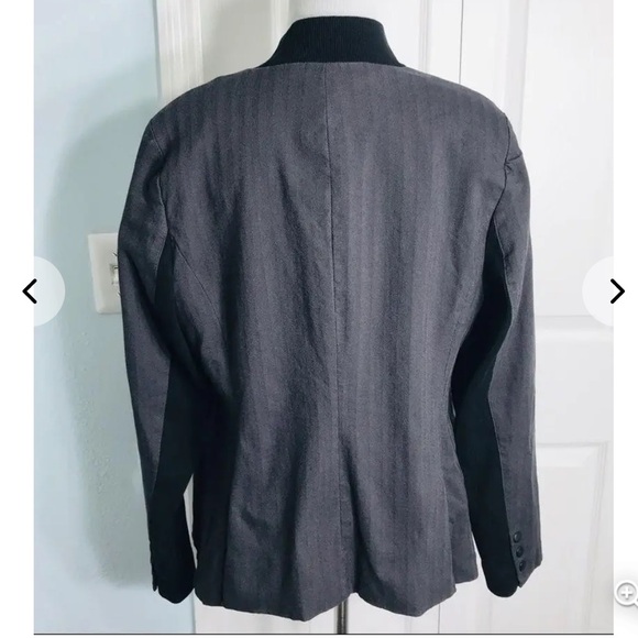 Lane Bryant Glamour Collection Gray and Blavk Herringbone Blazer size 18 - Picture 5 of 7